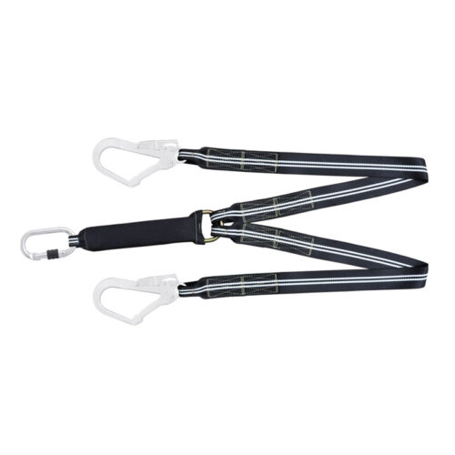 FLAMMBESTÄNDIGES FIRE FREE Y-VERBINDUNGSMITTEL MIT FALLDÄMPFER 1,5 M MIT KARABINER FA 5010117 UND FA 5020755 zwei
