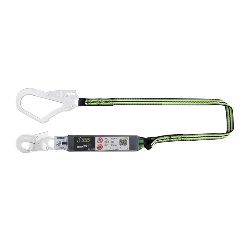 VERBINDUNGSMITTEL MIT FALLDÄMPFER AUS GURTBAND 2 M MIT KARABINER
