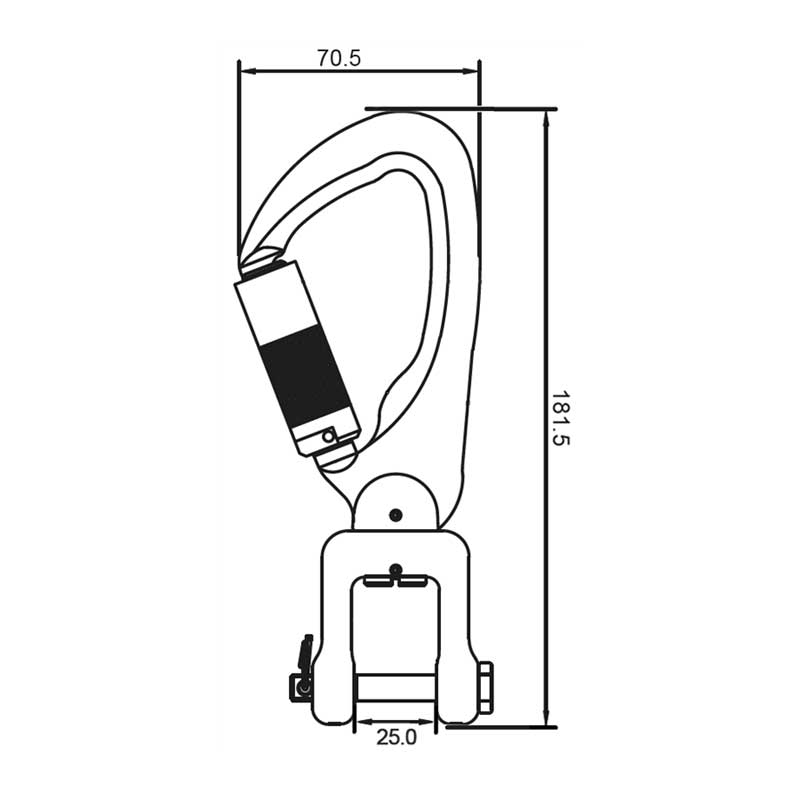 KARABINERHAKEN AUS ALUMINIUM, TYP KEYLOCK – Bild 2