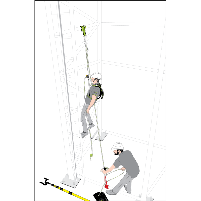 2 IN 1 AUFFANGSYSTEM MIT INTEGRIERTEM RETTUNGSSYSTEM, 30 M – Bild 3