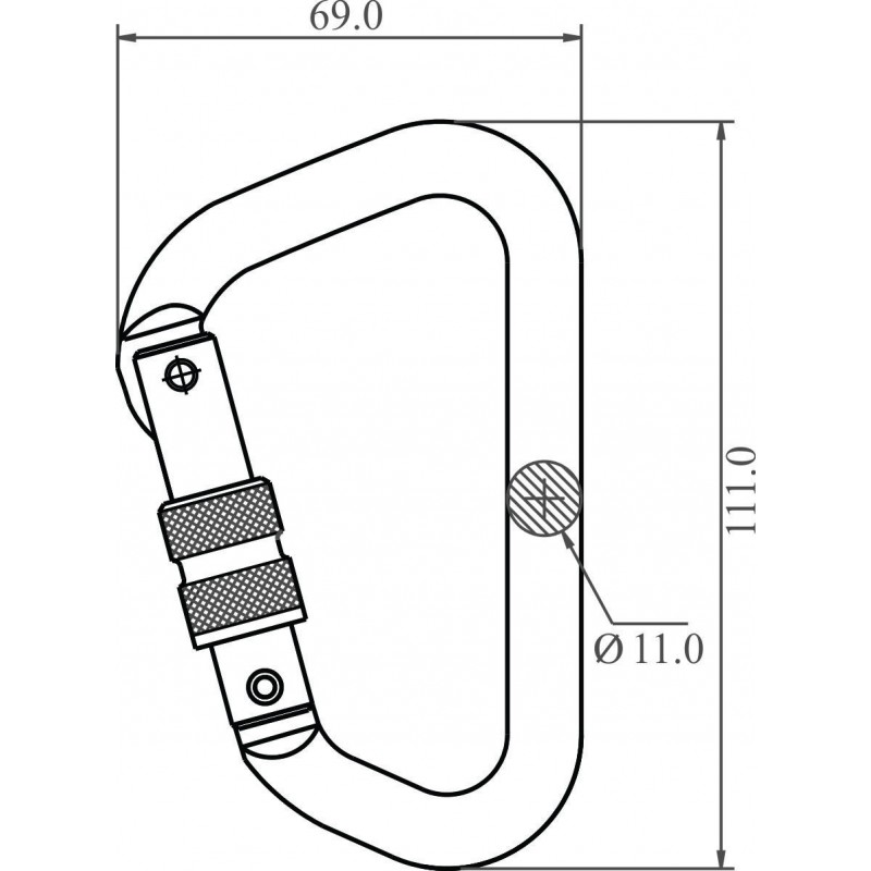 ALUMINIUMKARABINER MIT SCHRAUBVERSCHLUSS – Bild 3