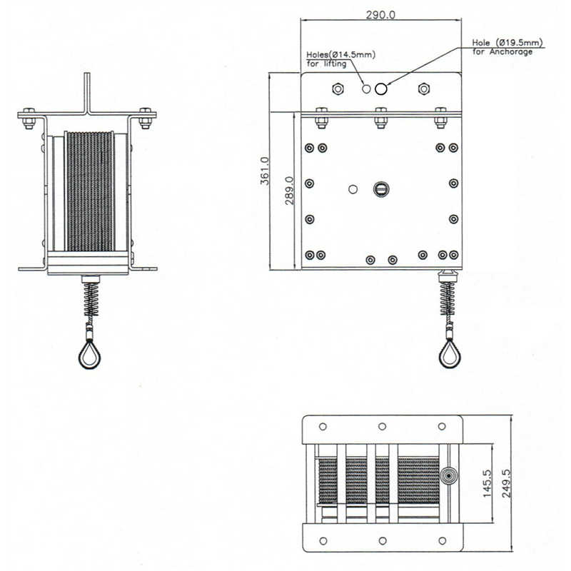LASTSICHERUNGSGERÄT (MAX. 1000 KG) - 16 METER – Bild 2