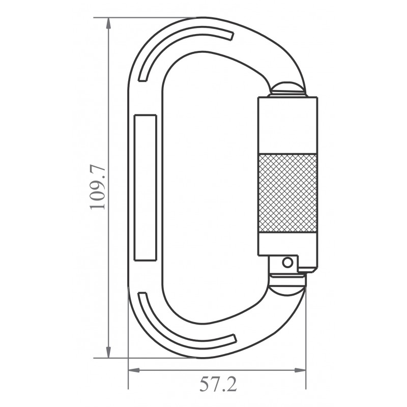 Aluminiumkarabiner mit Automatikverschluss Vierteldrehung (Twist-Lock) – Bild 3