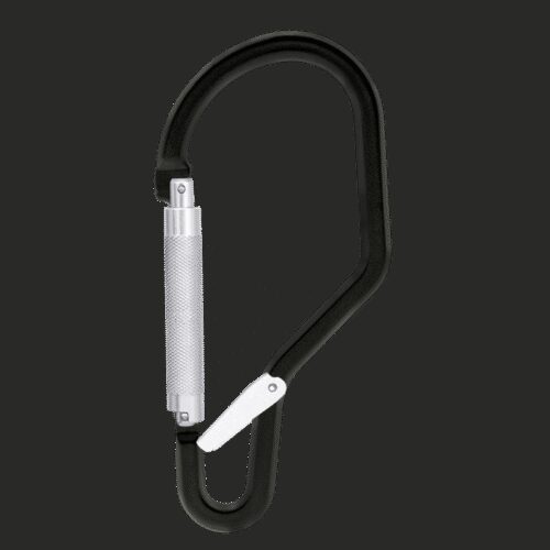 ALUMINIUMKARABINER MIT AUTOMATIKVERSCHLUSS UND SPERRHEBEL