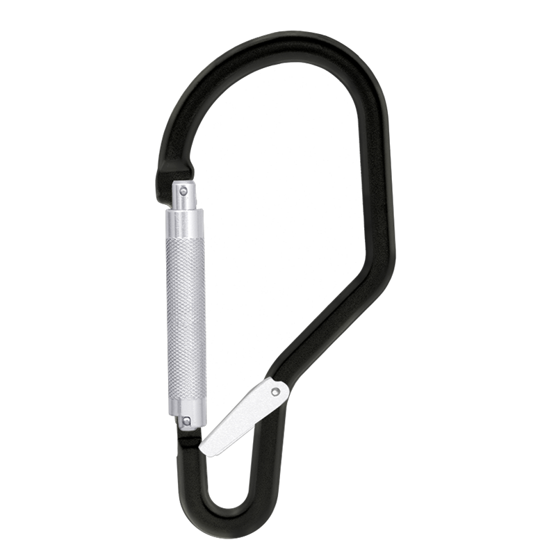 ALUMINIUMKARABINER MIT AUTOMATIKVERSCHLUSS UND SPERRHEBEL