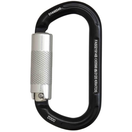 Aluminiumkarabiner mit Automatikverschluss Vierteldrehung (Twist-Lock)