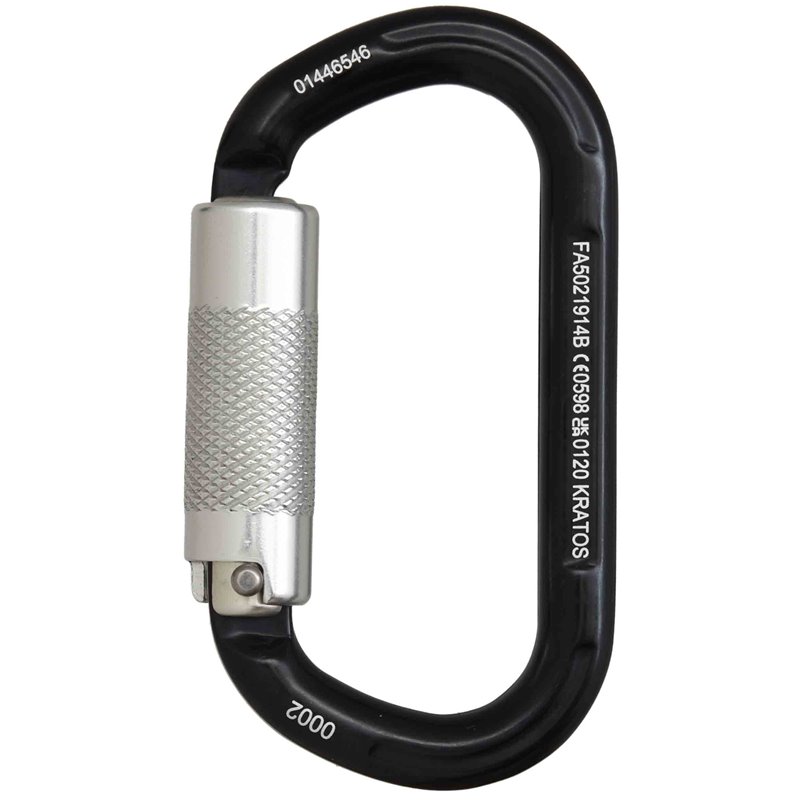 Aluminiumkarabiner mit Automatikverschluss Vierteldrehung (Twist-Lock)