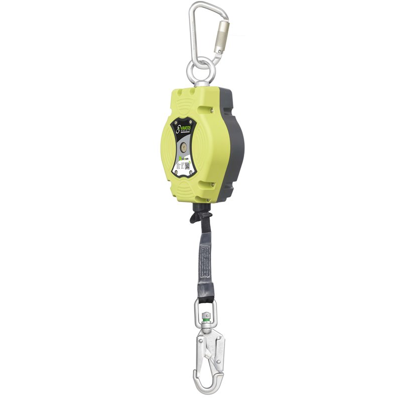 HELIXON POLYESTERGURTBAND, HÖHENSICHERUNGSGERÄT MIT AUTOMATISCHEM RÜCKZUG 6 M, NUR FÜR DEN VERTIKALEN GEBRAUCH