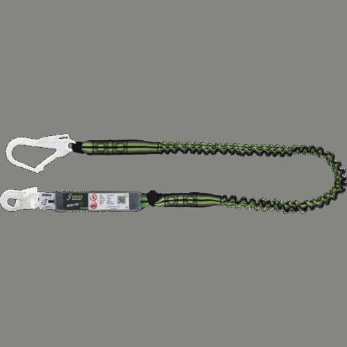VERBINDUNGSMITTEL AUS ELASTISCHEM GURTBAND MIT FALLDÄMPFER 2 M MIT KARABINER FA5020217 UND FA5020755
