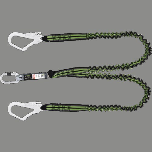 Y-VERBINDUNGSMITTEL AUS ELASTISCHEM GURTBAND MIT FALLDÄMPFER 1,50 M MIT KARABINER FA5010117 UND 2 X FA5020755