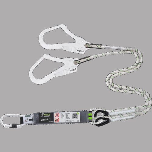 Y-VERBINDUNGSMITTEL MIT FALLDÄMPFER AUS KERNMANTELSEIL 1 M MIT KARABINER FA5010117 UND 2 X FA5020755