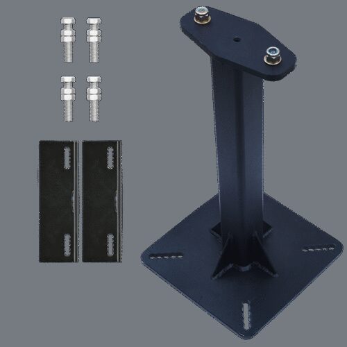 Set starrer Pfosten (Höhe 300 mm) aus verzinktem Stahl mit Klemmplatten für horizontale Kabelsicherung KS 4000