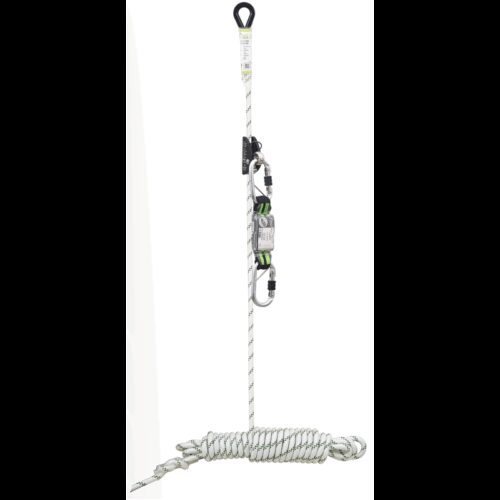 LOREL-A, AUF EINEM TRÄGER MITLAUFENDE STURZSCHUTZVORRICHTUNG 10 M, ABNEHMBARER FALLDÄMPFER