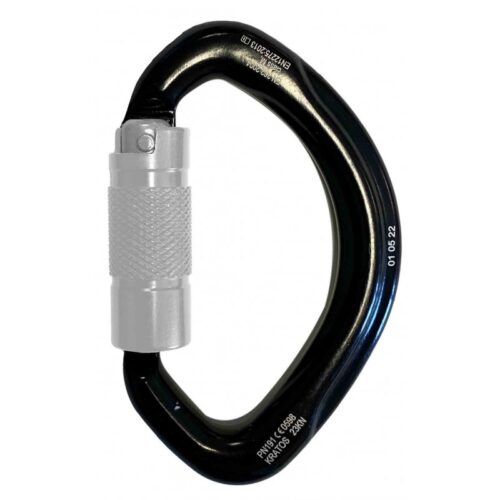 LUNA Aluminiumkarabiner multidirektional selbstschließend Vierteldrehung, Öffnung 20 mm, Typ Keylock