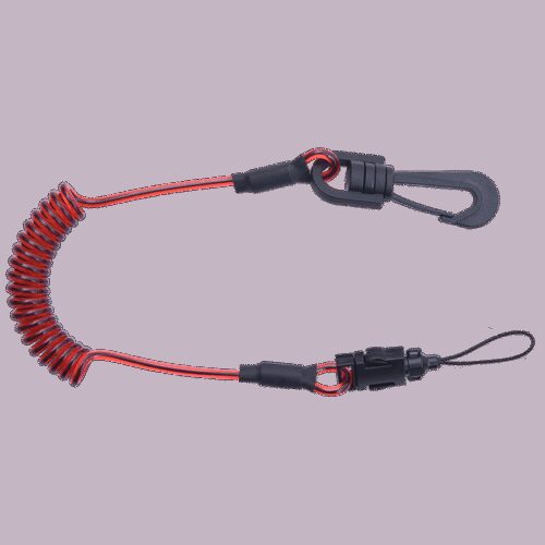 MINI-SPIRALWERKZEUGBAND MIT DREHGELENK UND ABNEHMBARER BEFESTIGUNGSSCHLAUFE