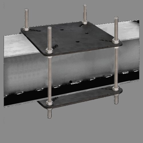 Verzinkte Stahlplatten zum Klemmen mittels Konterplatte (80-150 mm)