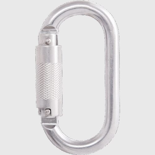 STAHLKARABINER MIT AUTOMATIKVERSCHLUSS VIERTELDREHUNG (TWIST-LOCK) MIT 16 MM ÖFFNUNGSWEITE