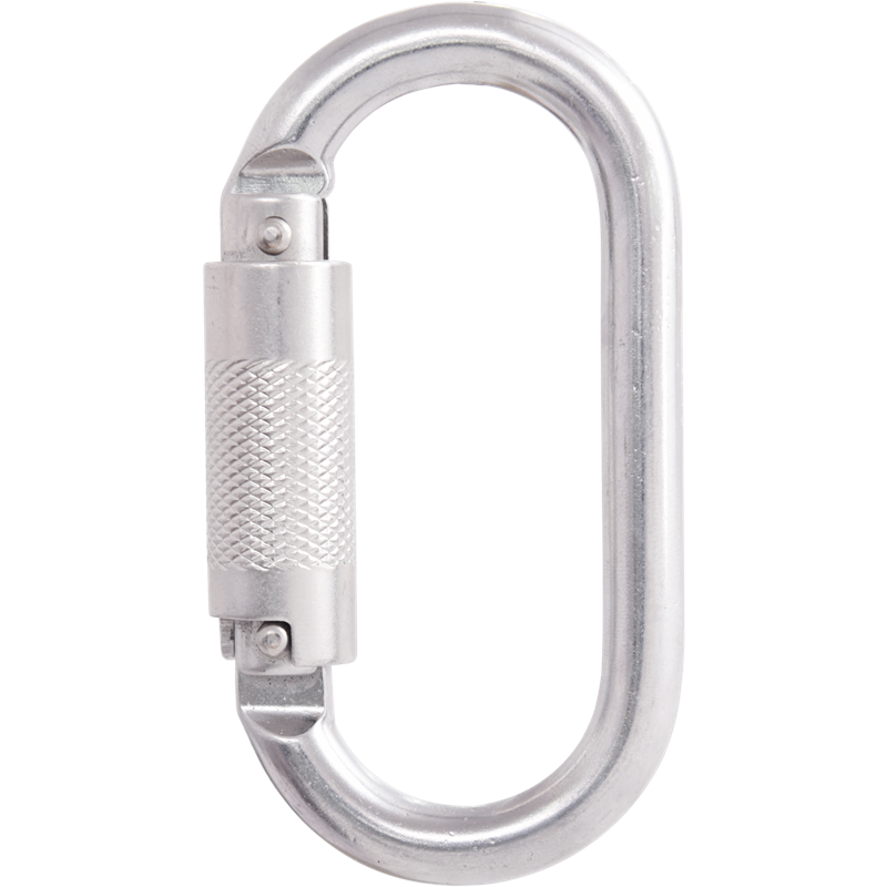 STAHLKARABINER MIT AUTOMATIKVERSCHLUSS VIERTELDREHUNG (TWIST-LOCK) MIT 16 MM ÖFFNUNGSWEITE