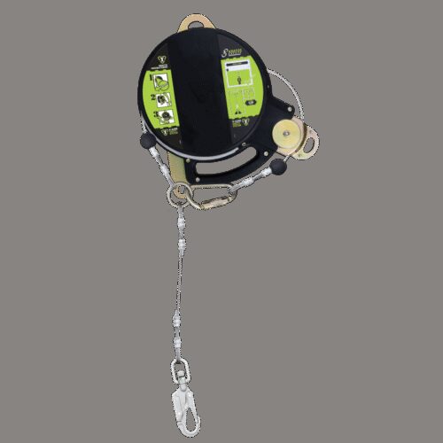 T-LINE, Retractable fall arrester with stainless steel dual safety cable, lg. 24 m