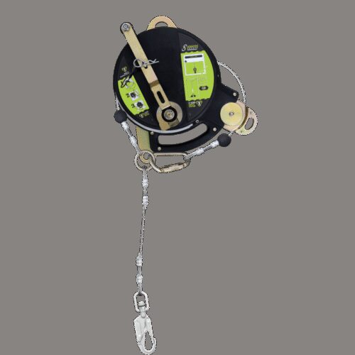 T-LINE, Retractable fall arrester with steel dual safety cable with integrated recovery system, lg. 24 m